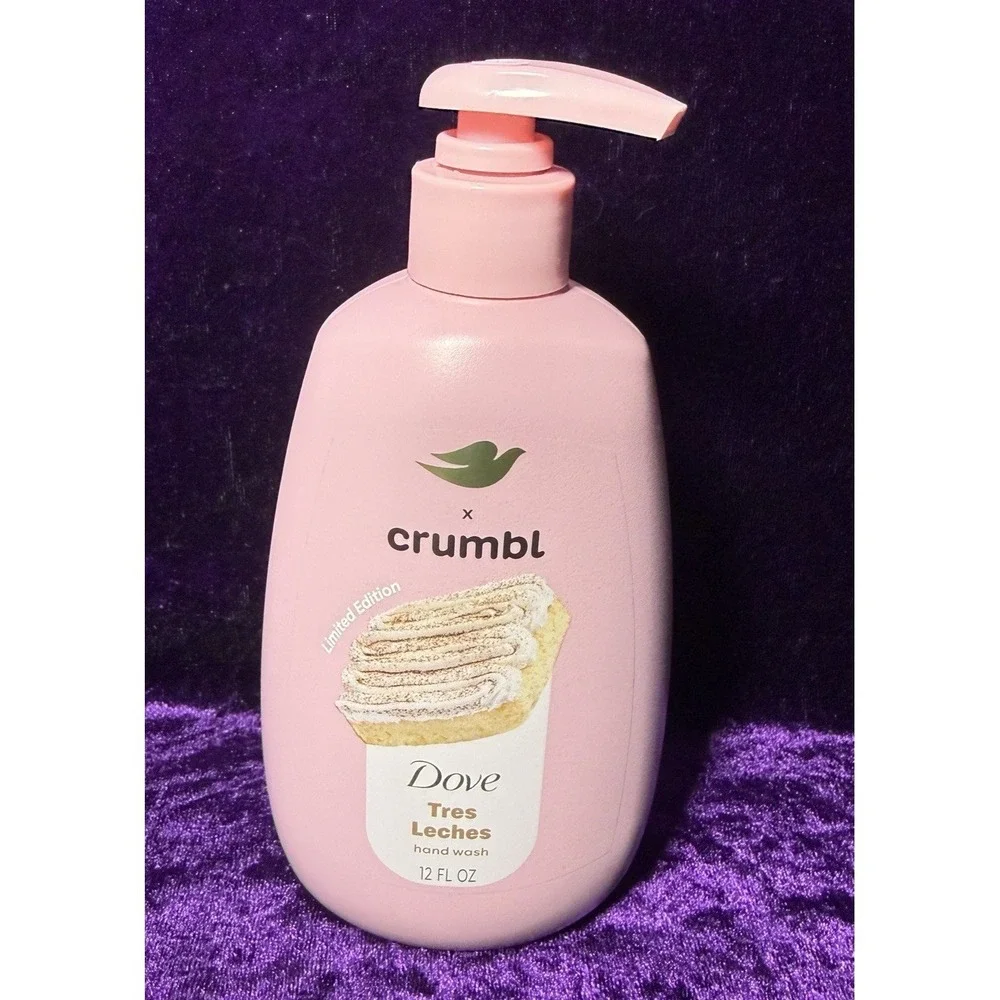 Dove Crumbl Hand Wash Lot 3 Tres Leche Crumble Limited Edition 12 oz Soap